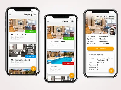 Property Listing Management App Concept app design iphone app iphone app design mobile app mobile uiux ui ui ux ui ux design ui desgin uiuxdesigner user inteface ux