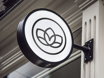 Brookhaven Design Co. Signage Concept flower flower shop identity identity branding leaf logo minimal minimal logo nature nature logo sign signage storefront