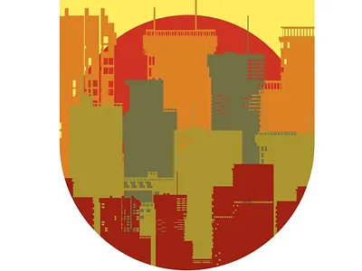 Sunset? flat design illustrator minimalism vector