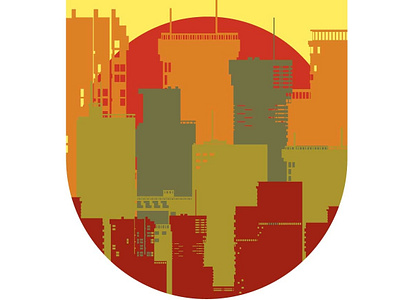 Sunset? flat design illustrator minimalism vector