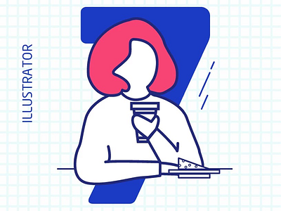 7:00 coffee illustration