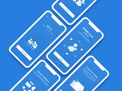 Eximchain Mobile App - Onboarding android android app front end front end front end development frontend ios ios app mobile mobile app design mobile design mobile ui react react native reactjs