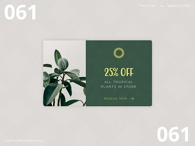 Daily UI 061 - Redeem Coupon daily ui daily ui 061 dailyui design redeem redeem coupon ui vector
