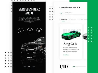 Conceptual Design - Mercedes Benz AMG GT R benz car design flat minimal racing racing car ui ux