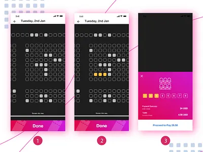 Insta Post Movie Ticket Ui 01 app booking mobile movie ticket ui ui design uiux user interface