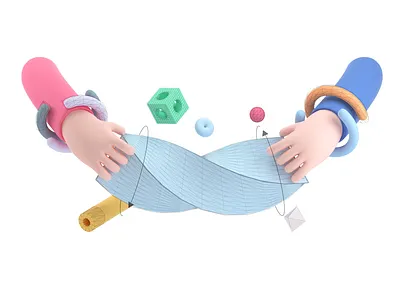 SUPER HANDS 3d c4d creative design hands illustration render things