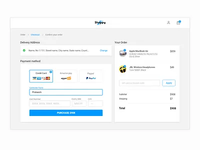 eCommerce Checkout checkout clean ecommerce payment shipping website