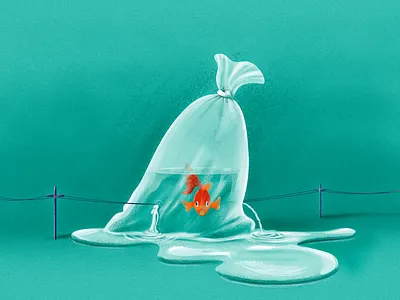 Forget me not!! charecter charecter design deforestation design fish fishes flow illustration kerala minimal minimal art nature painting photoshop santhivanam vector wacom water