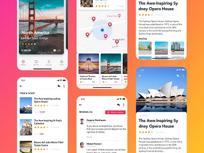 Tourist attraction ui ux 品牌 图标 应用 插图 设计