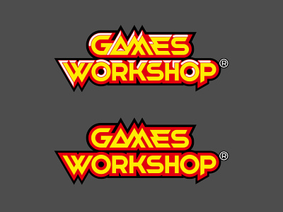 Games Workshop Redesign 3d 80s style branding design identity illustrator lettering logo logo a day redesign concept tabletop type typography vector
