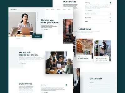 Accounting Firm Concept accounting business home landing money professional sketch ui uiux user interface ux visual
