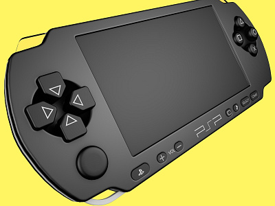 Psp 3000 3d c4d cinema4d design dribbble gaming illustration render school of motion sony sonypsp