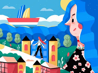 Look at the sea illustration