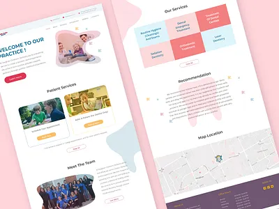 Dental clinic colorful figma fun landing page modern modern web design modern website ui design web design website