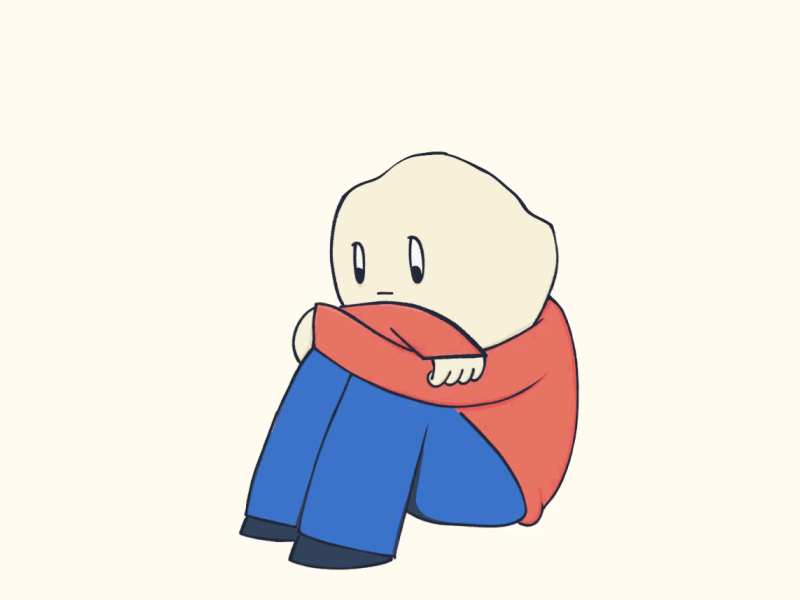Lil sad boi after effects animation animation loop cel animation frame by frame frame by frame animation gif gif is life illustration ipad pro motion design motion graphics rough animator roughanimator subtle strokes