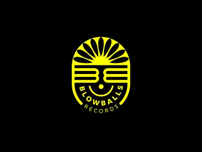 Blowballs records blow blowball logo microphone record