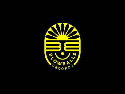 Blowballs records blow blowball logo microphone record