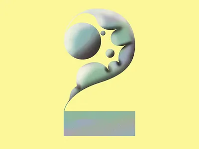 2 For 36 Days of Type abstract boutique branding bubble circles color colors creation design illustration letter lettering logo minimal number numeral organic poster typography vector