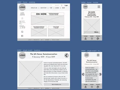 Screenshot Figma Mock Science Museum Wireframes figma website design wireframe design wireframes