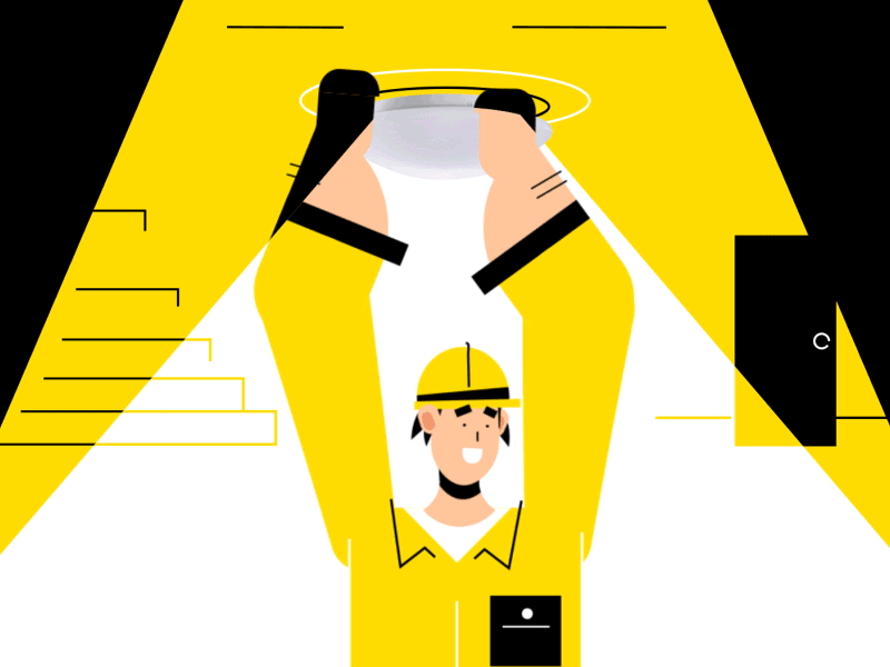 Meet Jason I Smart building technology solution #4 2d after effects animation animation 2d animation studio app app promo aussie b2b character animation character design character rigging construction worker explainer video illustration illustrator light bulb motion design motion graphics startup