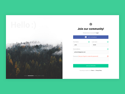 Sign Up Form ui ux ux ui designer hanoi web design