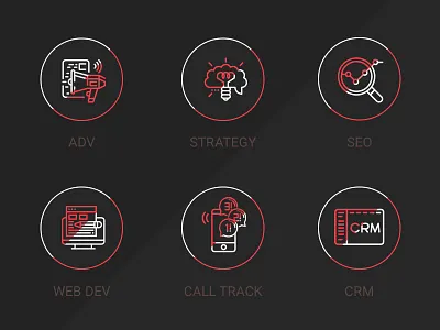 Icons Techdec iconset illustration red white