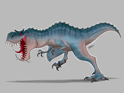 Hungry Dino animal animals carnosaurus carnotaurus character design digital drawing digital illustration dinos dinosaur dinosaurs dinosaurus drawing illustration illustration art