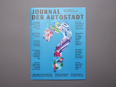 Cover for Autostadt magazine design future graphic illustration isometric magazine print