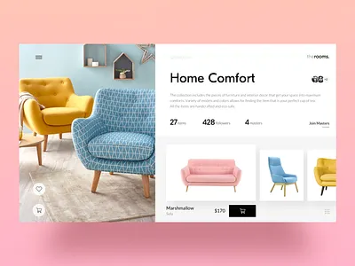 Home Decor Ecommerce: Collection 3d branding catalog collection page design design studio ecommerce furniture graphic design hero image home interaction interface shopping sofa user experience user interface web web design website