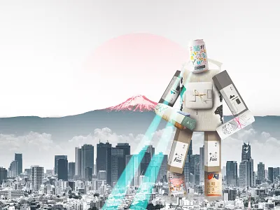 Japanese packaging design art article attack blog blog post branding collage design designest digital japan kaiju monster moovie movie package photo tokyo