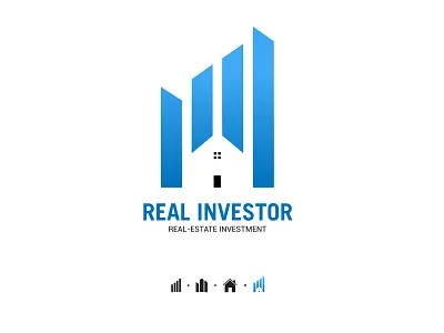 Real-Estate Logo branding buildings clean creative design house investment investor logo logo design logodesign logos logotype minimalist modern negativespace real real estate real estate realestate