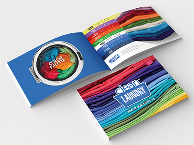 Clean Laundry Brand Guideline Spread brand design brand identity clean color palette laundry