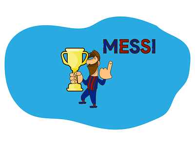 Messi By Me cartoon illustration messi messiah messicartoon minimal vector vectorart