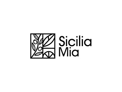 SiciliaMia branding icon lemon logo logos olive