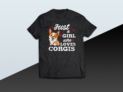 Just A Girl Who Loves Corgi - tshirt corgi corgi tshirt corgis corgis design design illustration love tshirt tee tees tshirt tshirt art tshirt design tshirt graphics tshirtdesign vector