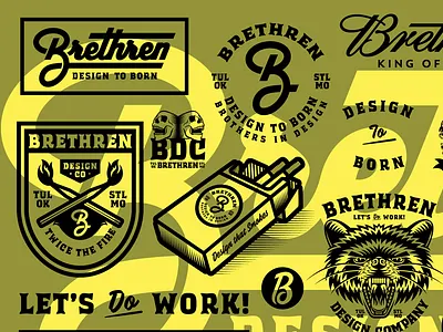 WE ARE BRETHREN beer branding brethren brothers company design flash sheet illustration jerks lettering lock up logo punk rock skateboarding smokes type typography