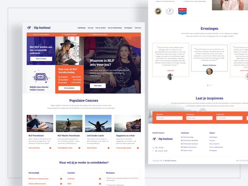 Example of Home Design for Education Website - Web