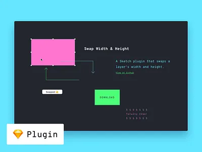 Swap Width & Height Sketch Plugin design download free frontend development lander landing page plugin reactjs sketch ui ui design webdesign