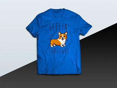 Feelin Corgeous tshirt corgi corgi tshirt corgis design feeling illustration tee tees tshirt tshirt art tshirt corgi tshirt design tshirt graphics tshirtdesign vector