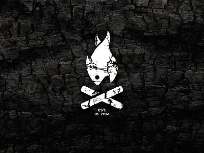 SMOKED FISH bar bonfire brand branding design emblem fire fish goubine graphic grill icon identity logo logotype mark sign smoked symbol