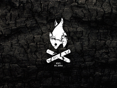 SMOKED FISH bar bonfire brand branding design emblem fire fish goubine graphic grill icon identity logo logotype mark sign smoked symbol