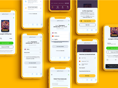 Pathé Thuis Payment flow checkout creditcard e commerce flow ios mobile movie payment payment form paypal responsive ui ux video on demand vod web