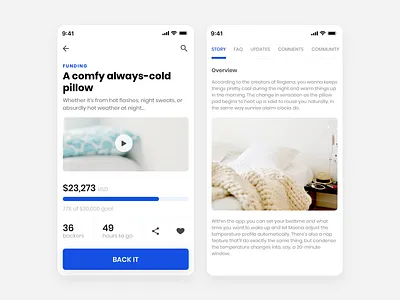 Crowd Funding App - UI android app crowdfunding dailyui design funding sketchapp ui ui design uichallenge uiux ux