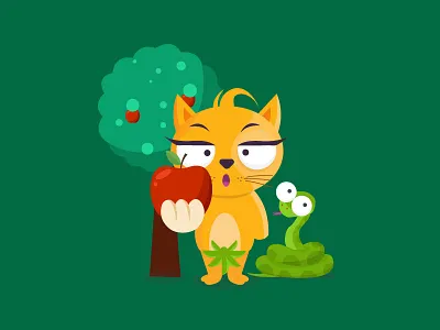 eve adam cat eve sticker