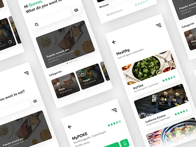 Restaurant App - With Augmented Reality app ar augmented reality button design direction eat food iphone local map restaurant resturant screens service ui ux