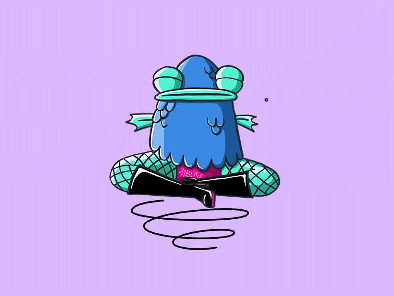 Fishlegs Meditation Day 2d 2d animation after effects animation character character design design illustration meditation zen
