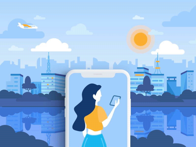 App illustration animation art color concept illustration