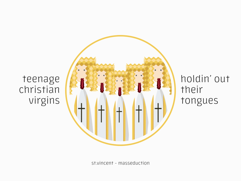 Masseduction _ st vincent 2d animation ae ai animation gif masseduction motion graphics music vector wave