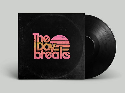 The Daybreaks band logo 1970s 1980s 1990s 70s 80s 90s antique avant garde custom typography distressed miami music record record cover retro sunset texture vice vinyl vinyl cover