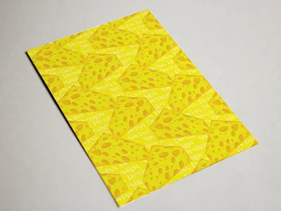 "Swiss Design" Postcard cheese illustration swiss swiss design vector yellow